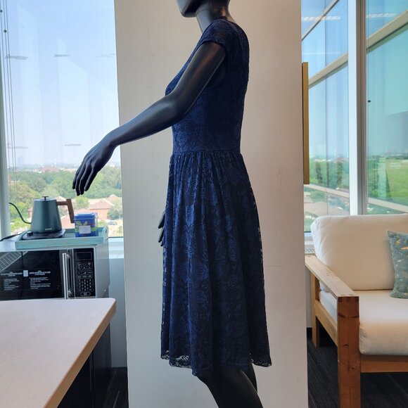 Bery Love Floral Patterned Navy Blue Dress - Picture 2 of 8